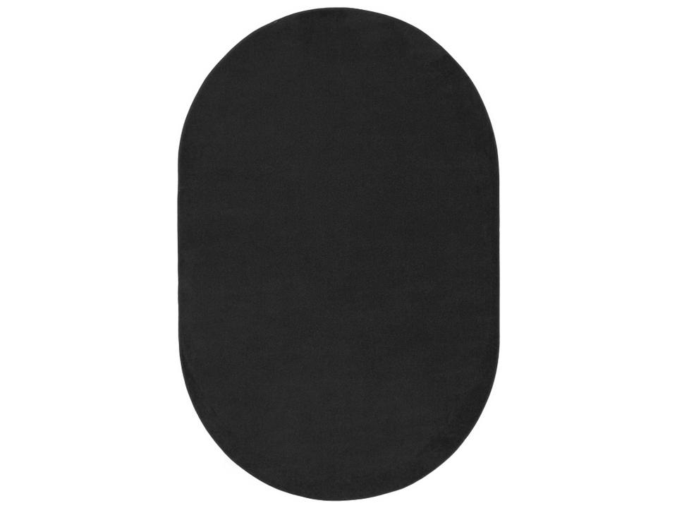 Essentials Black Oval Indoor Outdoor Area Rug