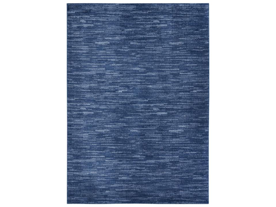 Essentials NRE01 Solid Indoor Outdoor Area Rug in Navy Blue