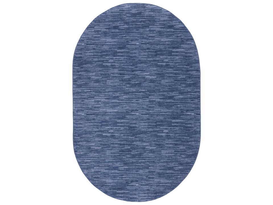 Essentials 6x9 Oval Indoor Outdoor Area Rug in Navy Blue
