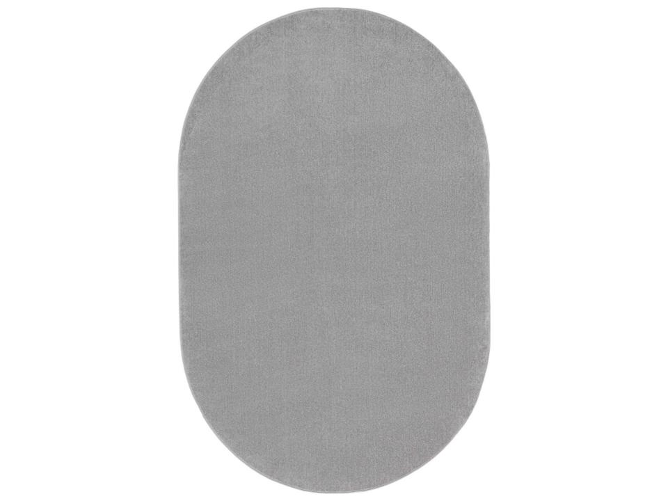 Essentials 6x9 Oval Indoor Outdoor Area Rug in Silver Grey