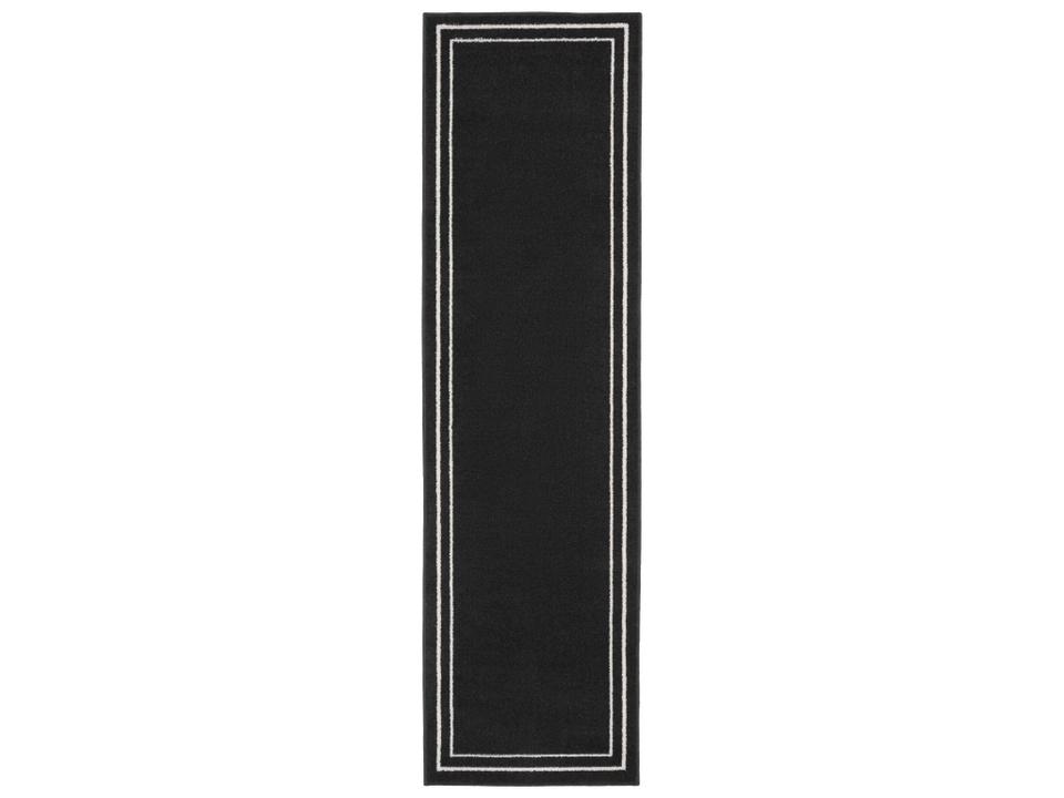 Essentials NRE02 Black Ivory Indoor Outdoor Runner Rug