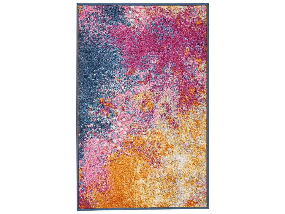Passion Sunburst Abstract Multi-Color Polypropylene Area Rug