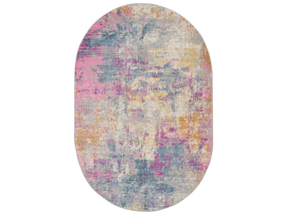 Passion Ivory Multicolor Oval Area Rug