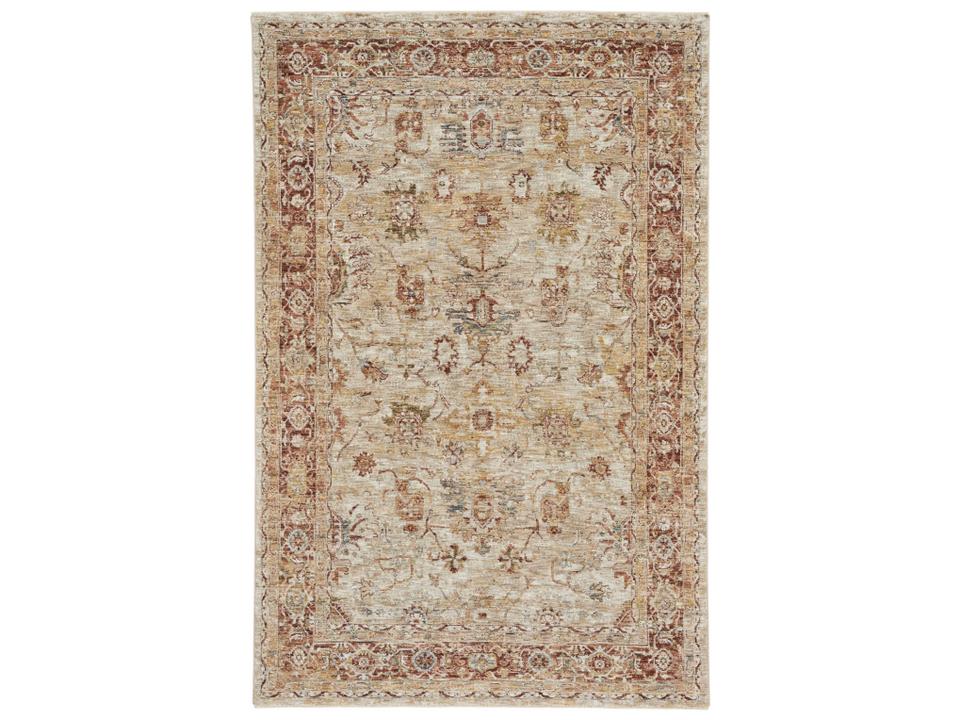Sahar Persian Medallion Power-Loomed Polyester Area Rug Ivory
