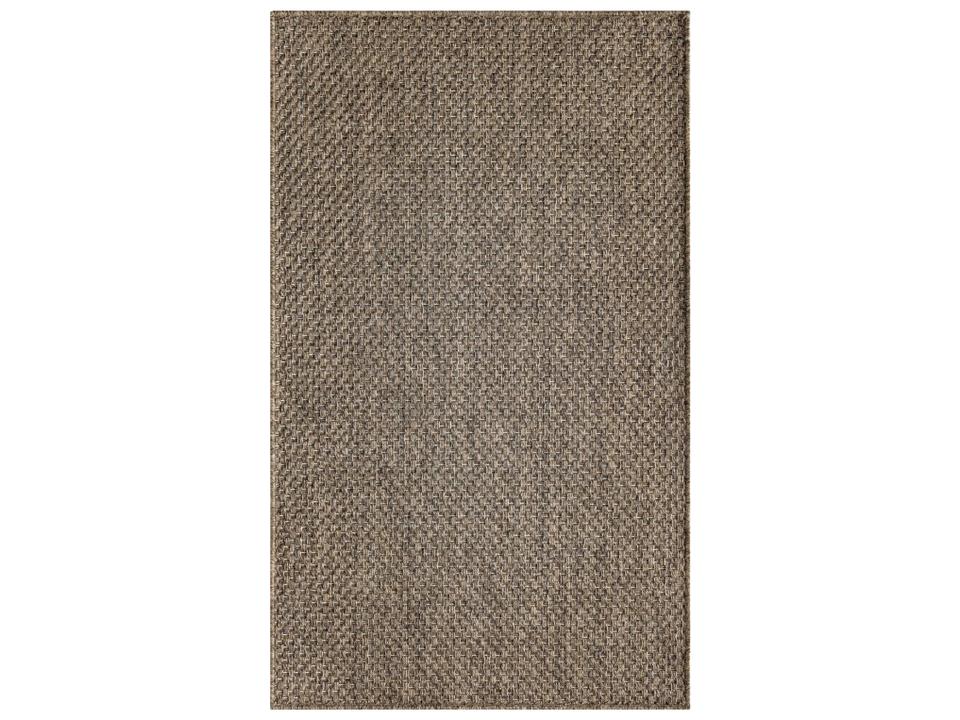 Tulum TLM03 Brown Indoor Outdoor Area Rug with Basketweave Pattern