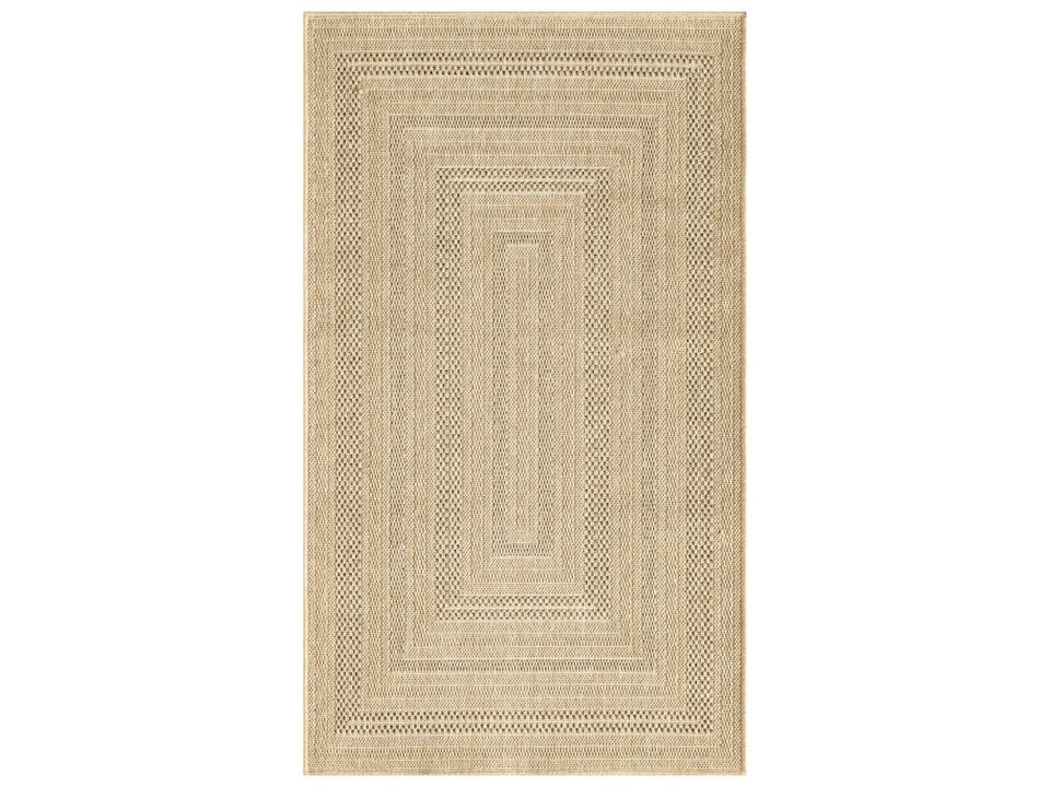 Tulum TLM04 Geometric Indoor Outdoor Area Rug Taupe Grey