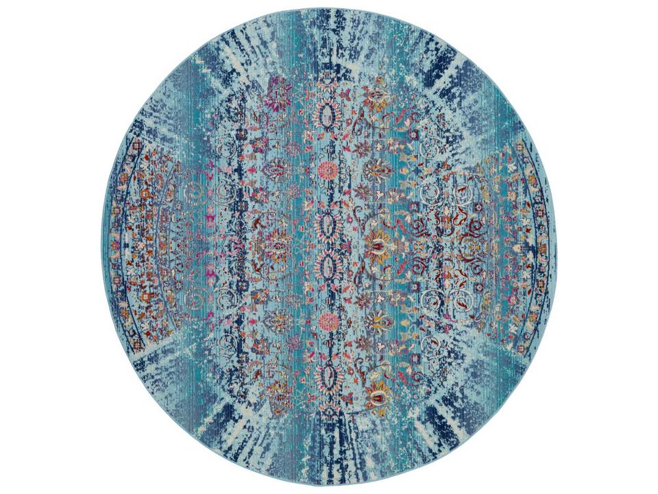 Vintage Kashan Power-Loomed Traditional Area Rug
