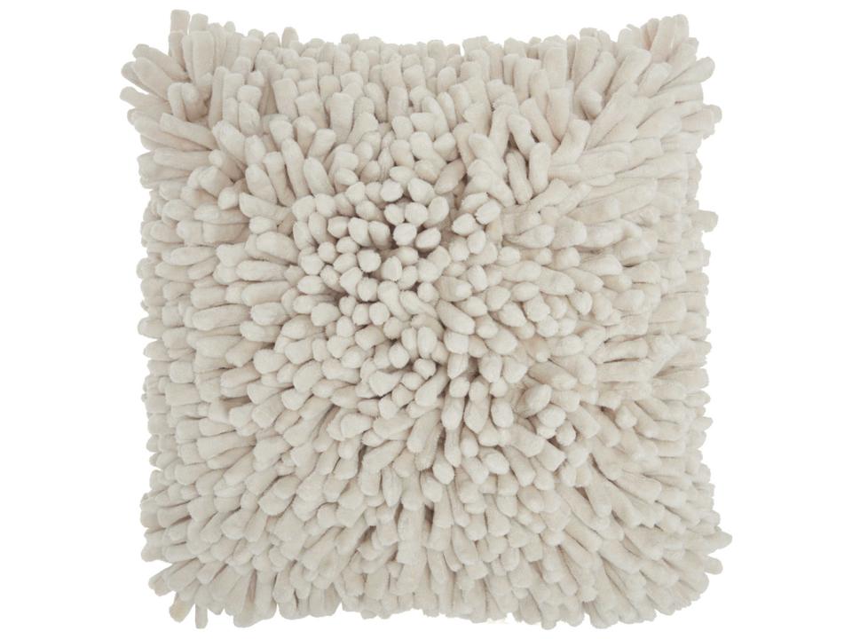 Mina Victory Life Styles Shag Throw Pillow in Ivory