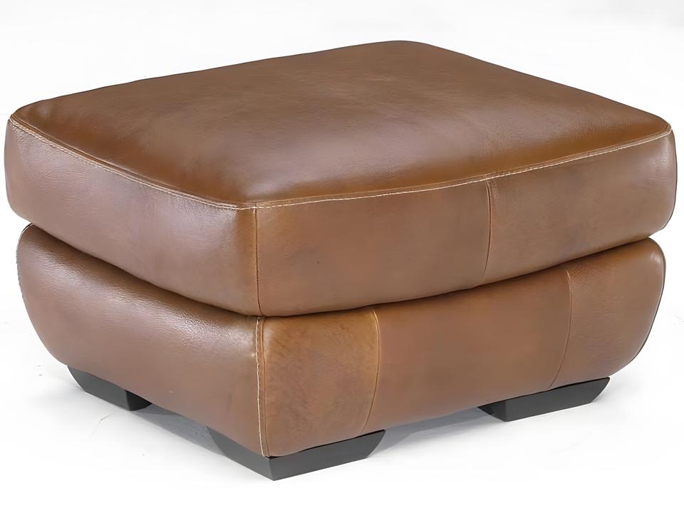 Biagio Top Grain Leather Ottoman
