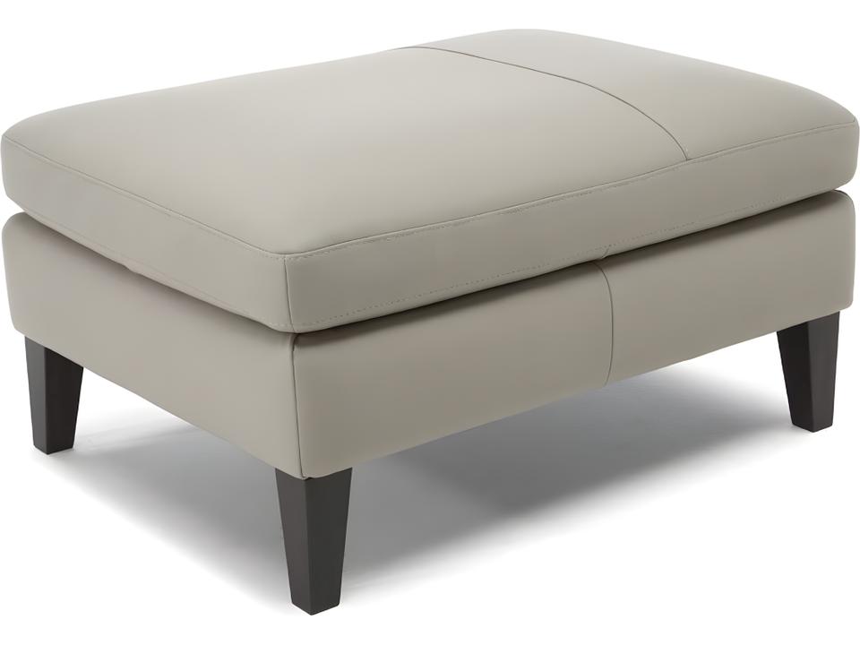 Quiete Ottoman in Leather Or Fabric with Customizable Feet