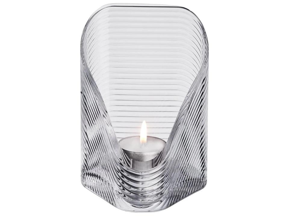 Mist Lights Medium Candle Holder in Clear Lead-Free Crystal