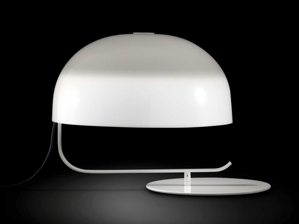 Zanuso 275 Table Lamp in White Metal and Opal Pmma by Marco Zanuso