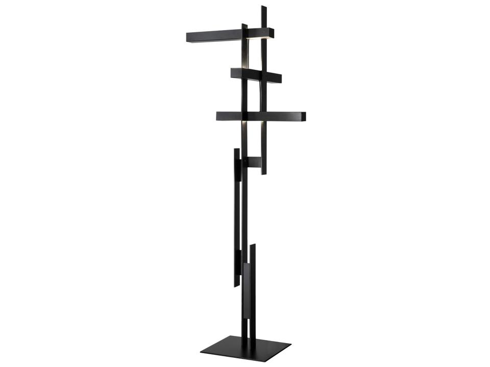 Las 3-Light LED Floor Lamp in Matt Black and Grey by Mist-o