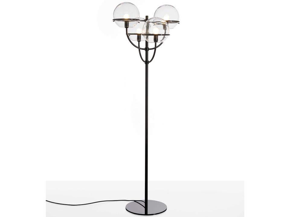 Lyndon 4-Light Outdoor Floor Lamp in Black