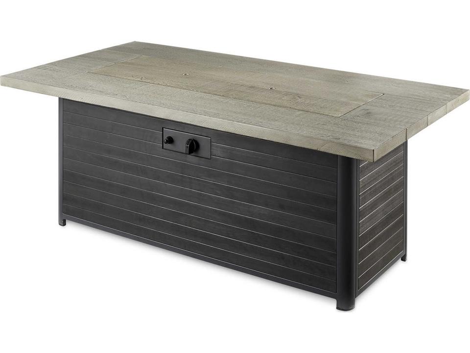 Cedar Ridge Steel Rectangular Linear Gas Fire Pit Table