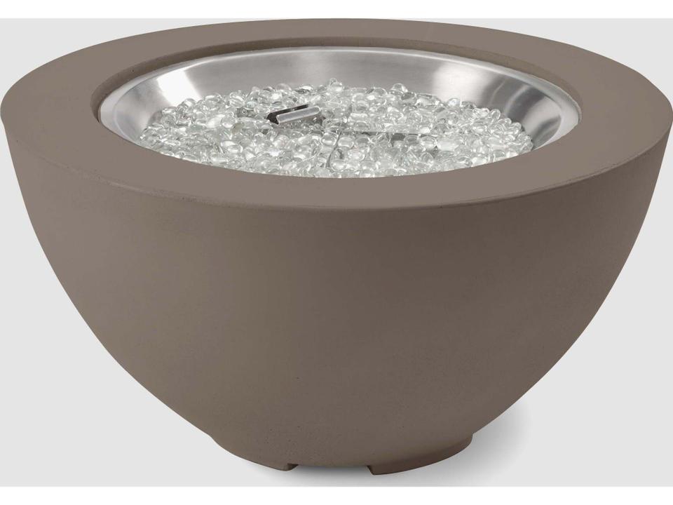 Cove Earth Stone Cast Aluminum Round Fire Pit Table