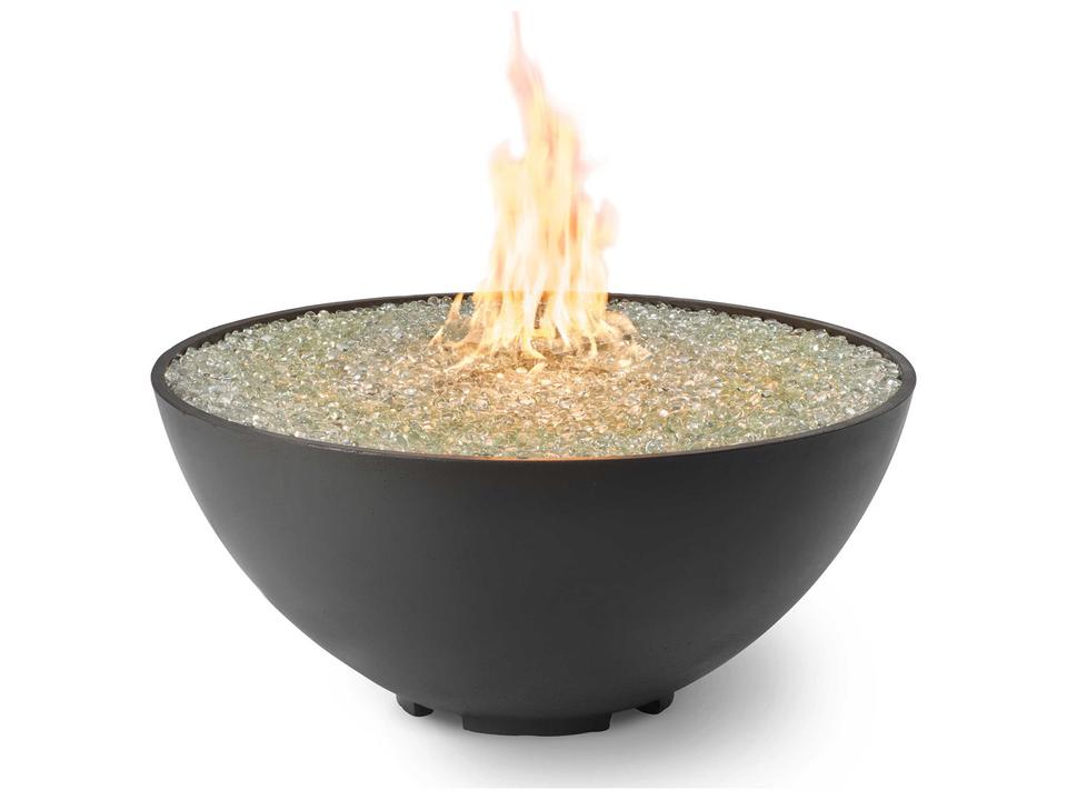 Cove Edge 42-Inch Round Gas Fire Pit Bowl in Midnight Mist