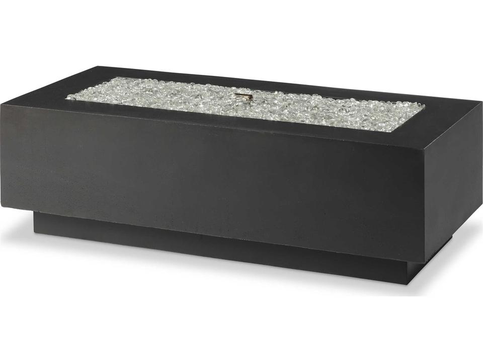 Cove 54-Inch Rectangular Linear Gas Fire Pit Table in Midnight Mist