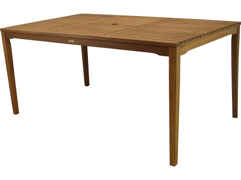 Eucalyptus 64-Inch Rectangle Dining Table in Brown Umber