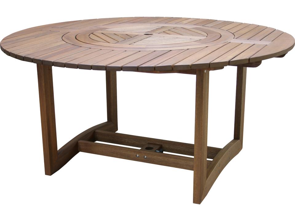 Eucalyptus Lazy Susan Lrg. Round Dining Table, 60" Dia.