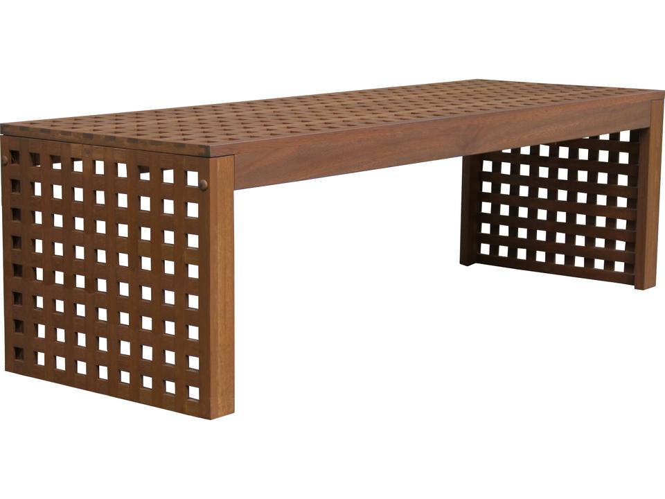 Checkerboard Eucalyptus Bench in Brown Umber Stain