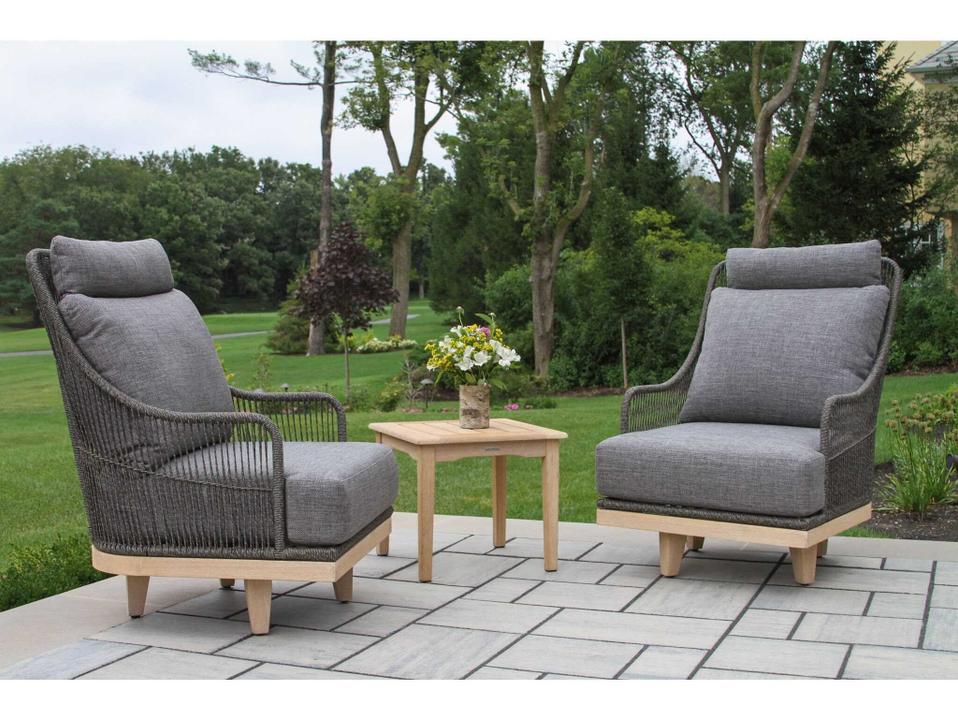 Antique Wash Aluminum Cushion Lounge Set