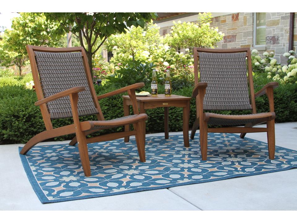 Eucalyptus Wood Rope Lounge Set