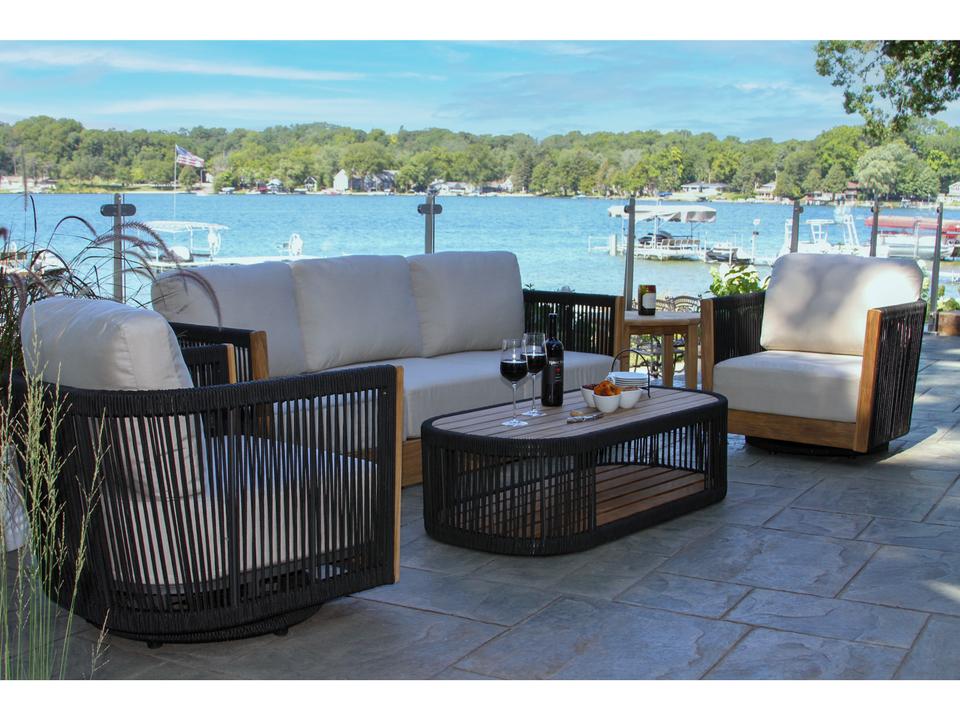 Teak Rope Cushion Lounge Set