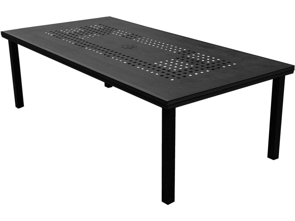 Modern Mesh Aluminum 95-Inch Rectangle Dining Table in Black