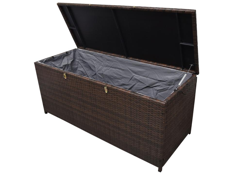 113 Gallon Wicker Storage Box in Brown