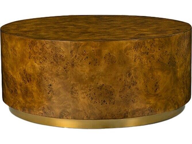 Regis Round Wood Rustic Burl Coffee Table