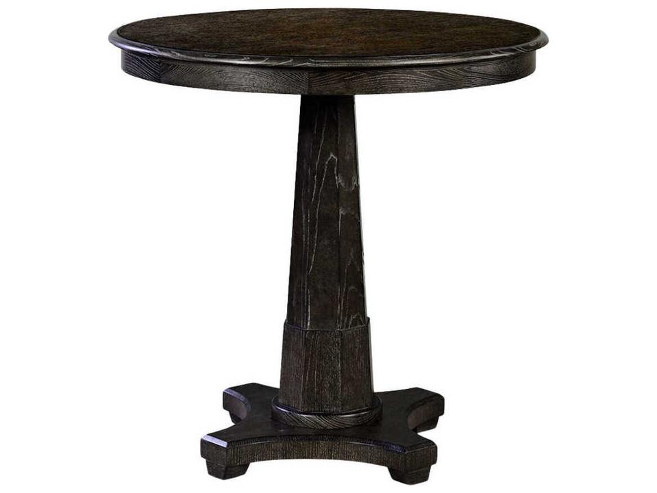 Lancaster Round Wood Midnight Dining Table 42-Inch
