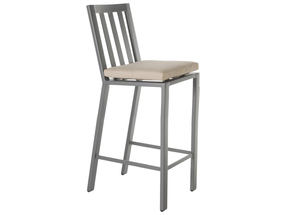 Aris Aluminum Armless Outdoor Bar Stool