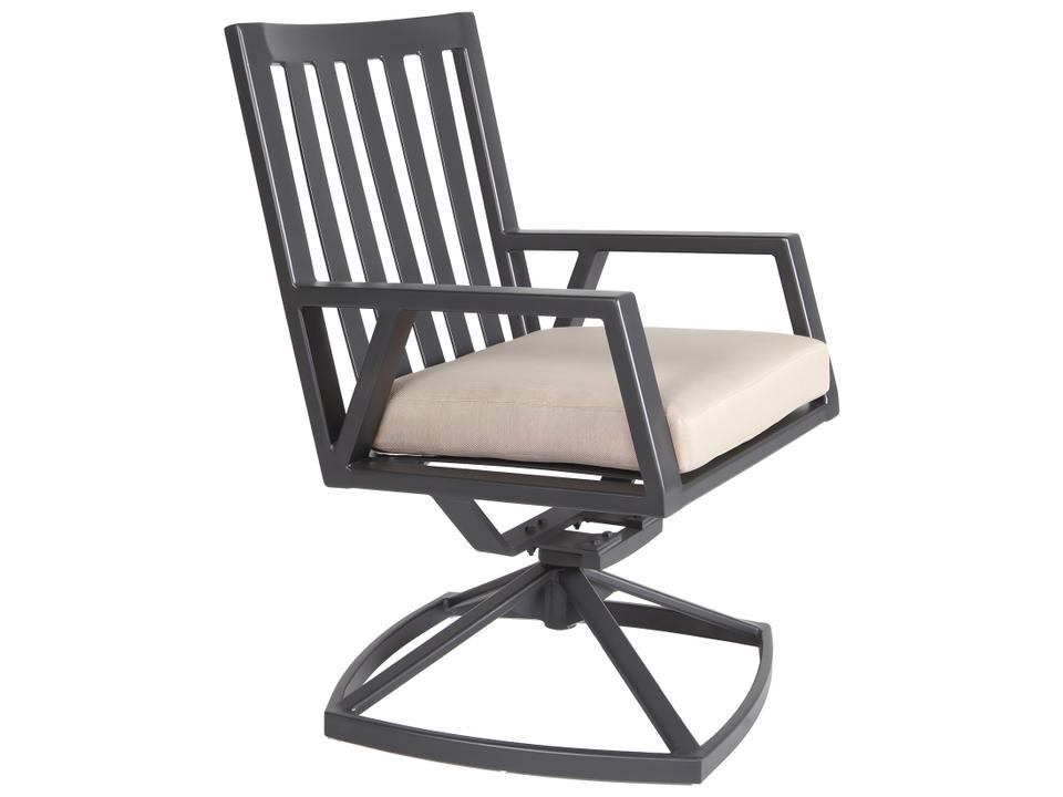 Aris Aluminum Swivel Rocker Patio Dining Arm Chair