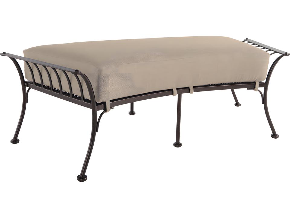 Monterra Wrought Iron Curved Outdoor Patio Ottoman