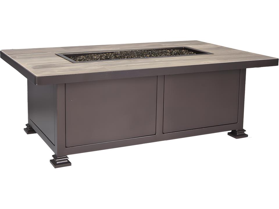 Santorini 30x50 Inch Rectangle Occasional Height Fire Pit Table