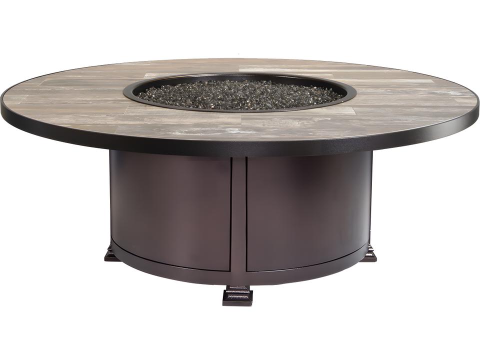 Casual Fireside Santorini 54-Inch Round Occasional Height Fire Pit Table