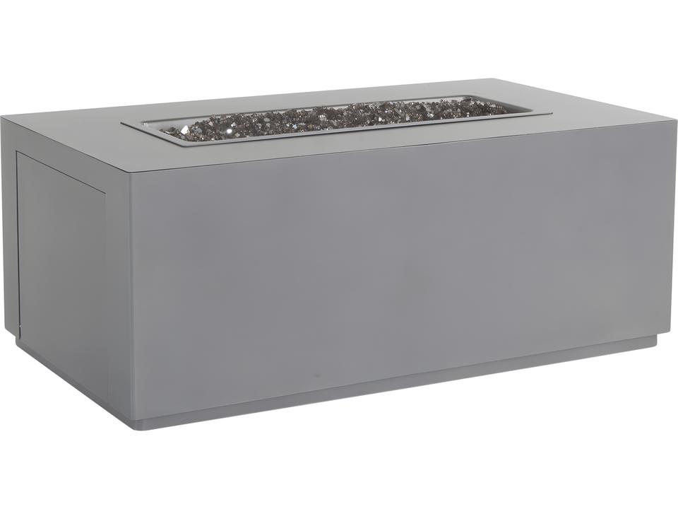 Forma 45-Inch x 25-Inch Rectangle Aluminum Occasional Height Outdoor Fire Pit Table