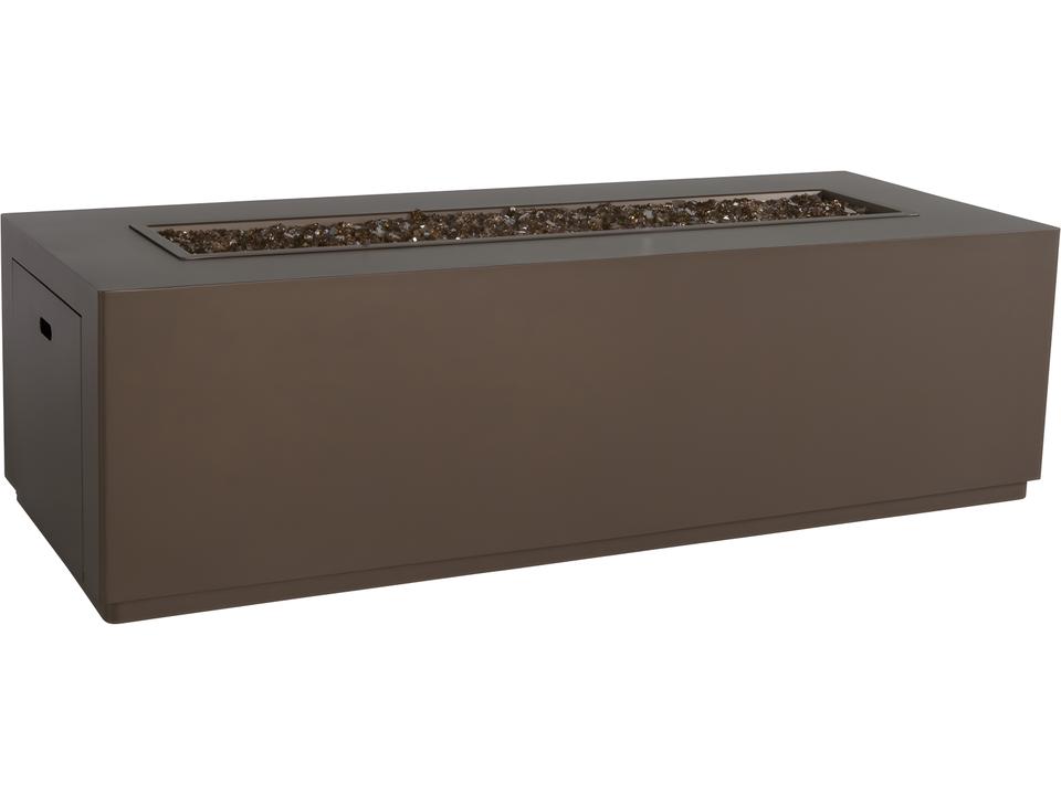 Forma 65 x 25 Inch Occasional Height Outdoor Fire Pit in Aluminum