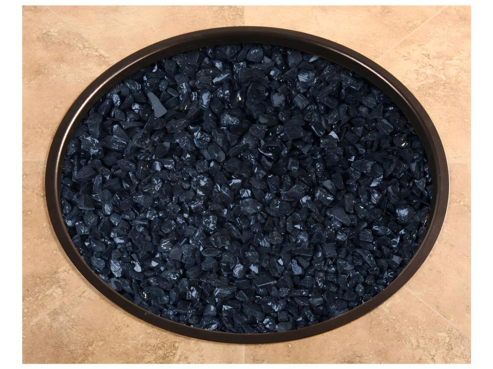 Casual Fireside Black 6 lbs Crushed Fire Glass Kit