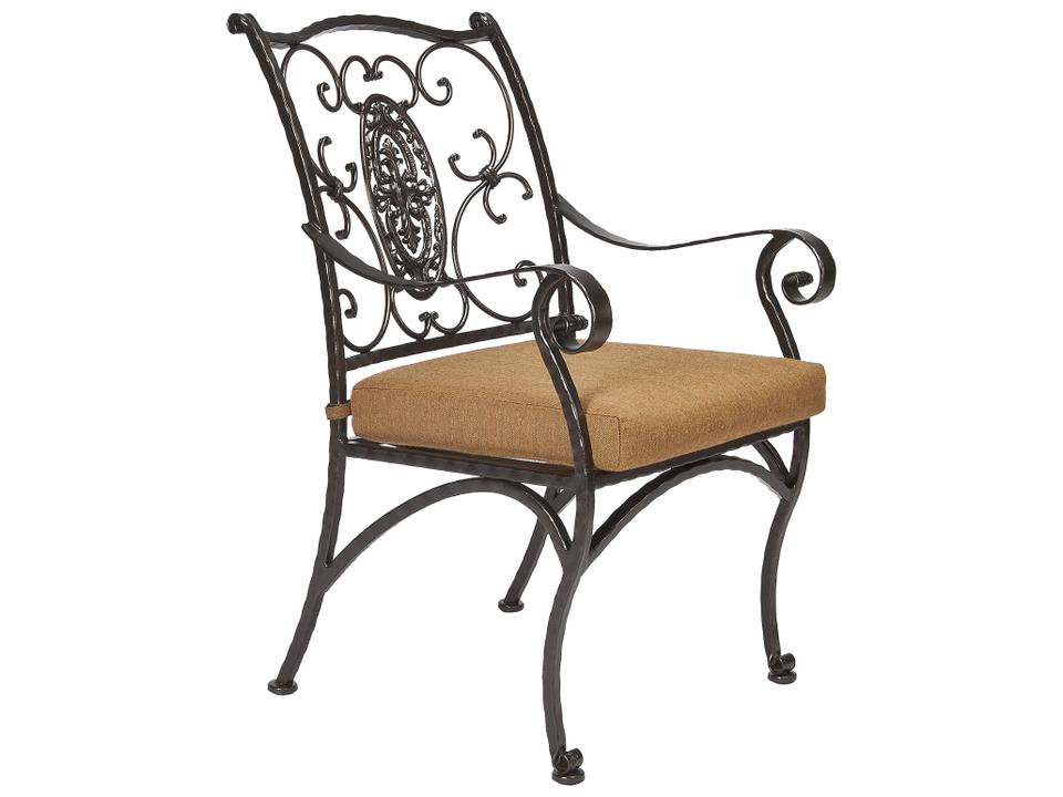 San Cristobal Wrought Iron Cushion Dining Arm Chair