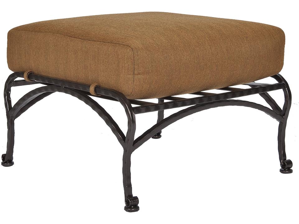 San Cristobal Wrought Iron Cushion Ottoman