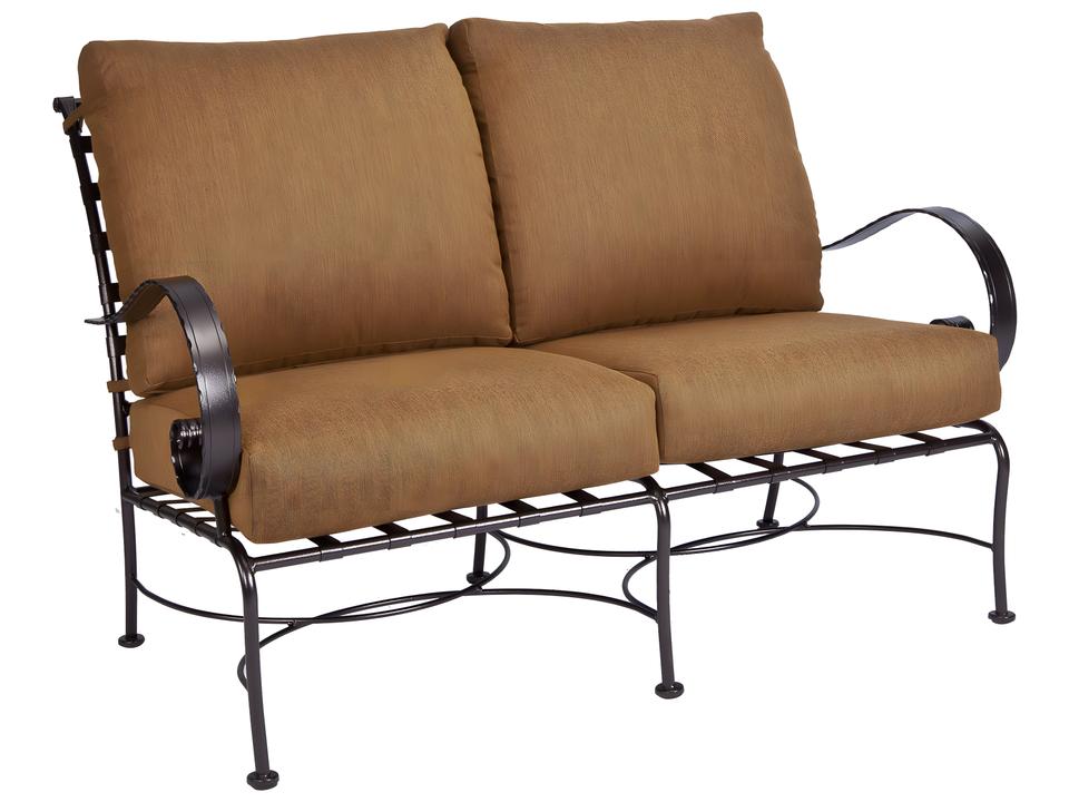 Classico Wide Arms Wrought Iron Loveseat