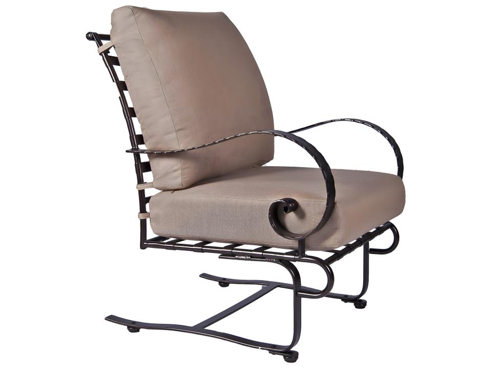 Classico Wrought Iron Spring Base Patio Club Chair