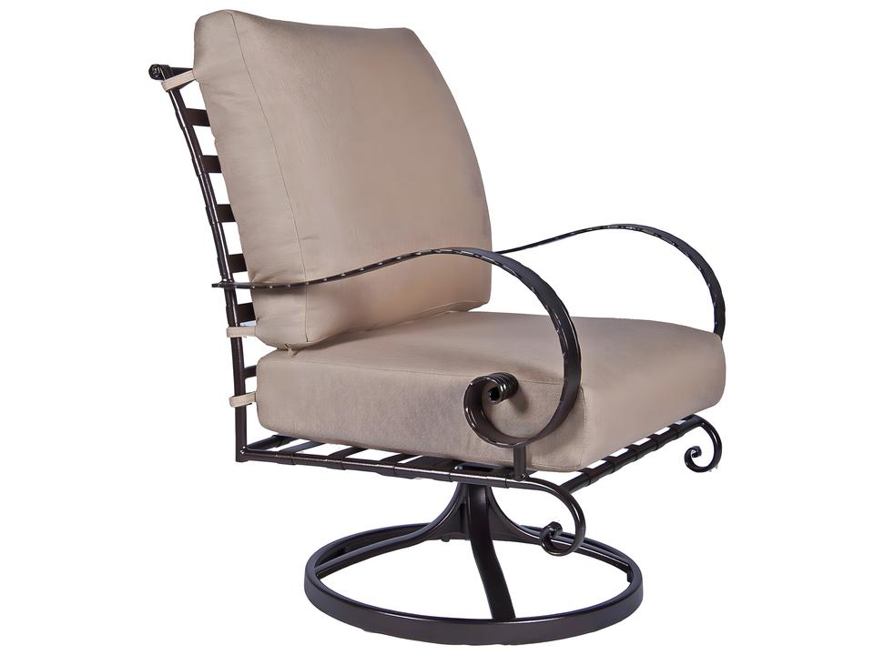 Classico Wrought Iron Swivel Rocker Lounge Chair