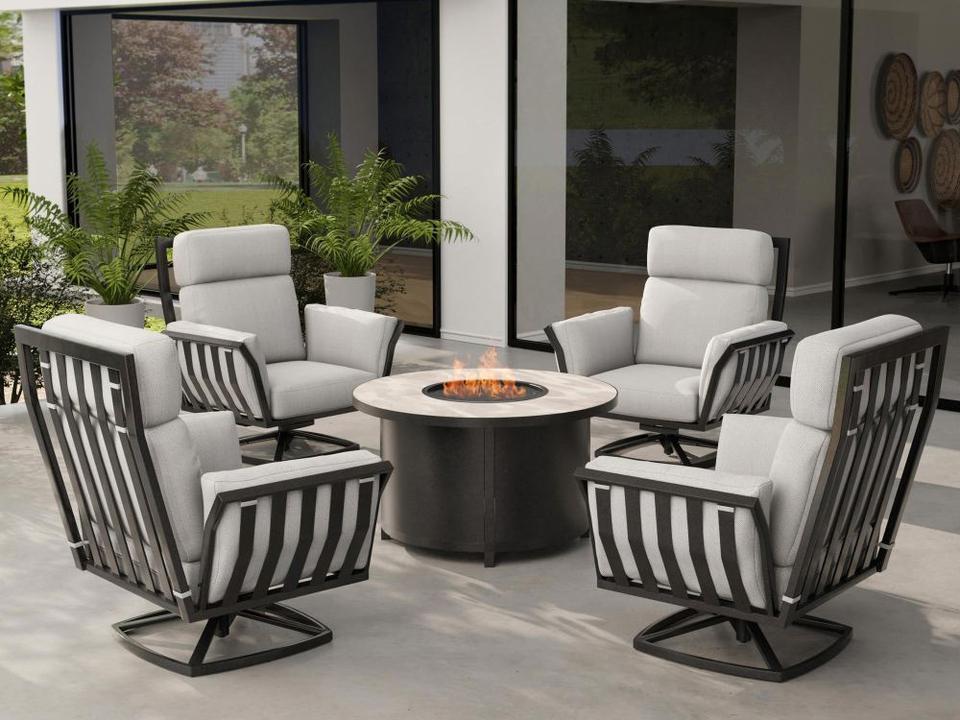Aris Aluminum Patio Lounge Set
