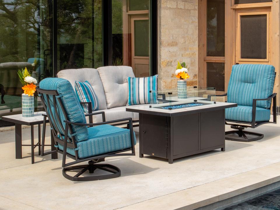 Aris Aluminum Cushion Lounge Set
