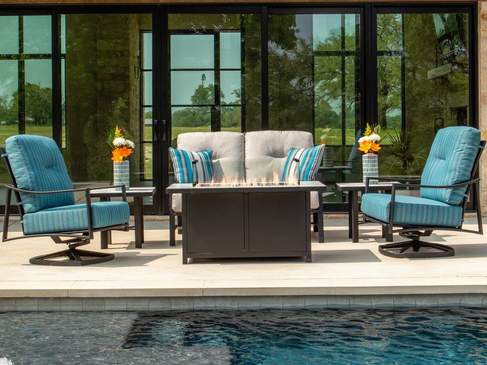 Aris Aluminum Cushion Lounge Set