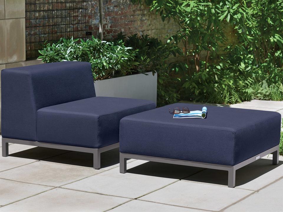 Koral 2-Piece Modular Aluminum Outdoor Lounge Set No Cushions