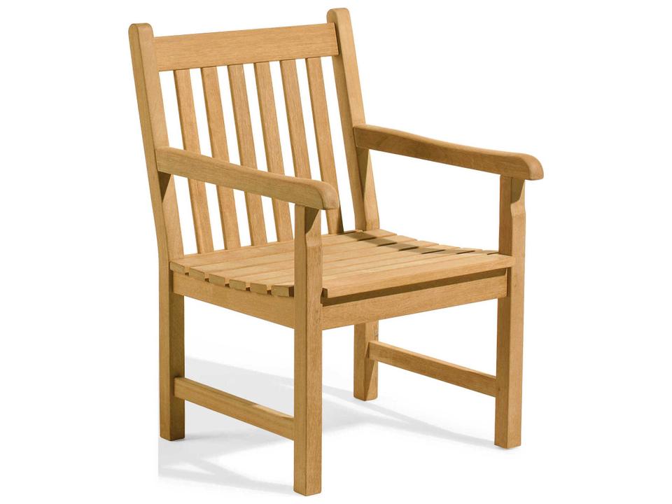 Classic Teak Dining Arm Chair in Natural